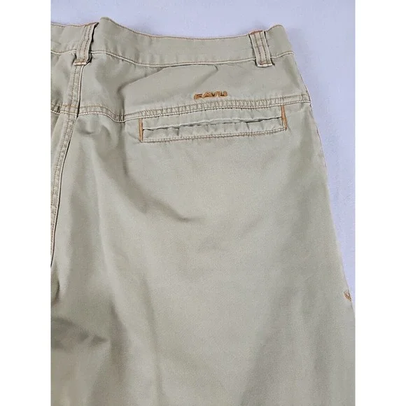 KAVU Pants Men's Size 36x29 Olive 100% Cotton Pockets Flat Front Straight Leg‎ - Picture 10 of 12